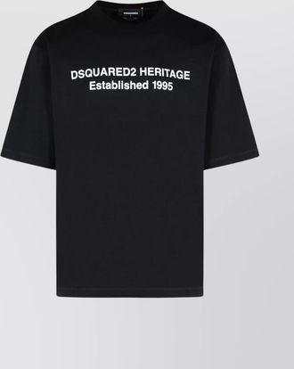Dsquared2 ribbed crew neck logo print t-shirt