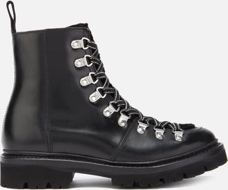 Grenson Damesschoenen Grenson Nanette Leder/Shearling wandelschoenen in zwart