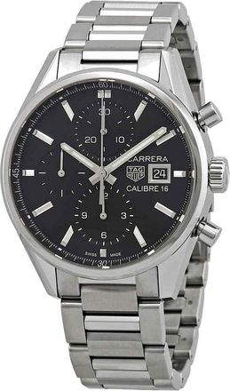 Tag Heuer Carrera Chronograph Automatic Black Dial Mens Watch CBK2110.BA0715