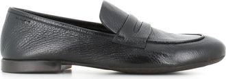 Alexander Hotto Zwarte leren instapper - Heren - Loafers - Zwart - 41 EU - Schoenen