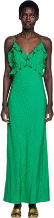 Sandro Maxi dress with straps in Green at Nordstrom, Size 40 Eu