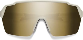 Smith Shift Split MAG 139mm Shield Sunglasses in Bone /Chromapop Black Gold at Nordstrom