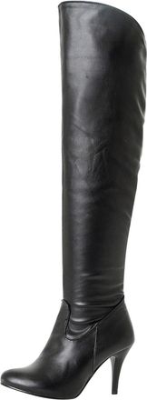 Generic Womens Mid Calf High Heel Boots Stiletto, Womens Thigh High Stiletto Boots Over The Knee Pointed Toe Suede Stylish Warm Long Booties Stretch Evening H