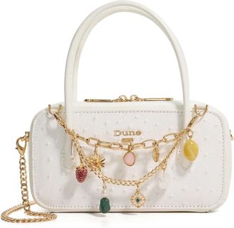 Dune London Womens Accessories Song - Charm Chain Bag Top Handle Bag - White - One Size