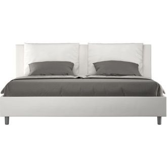 Les Tendances Cama Matrimonial Contenedor Moderno Antea 200x200 Color: Blanco - Versi&oacute;n: Con Caja De Almacenaje