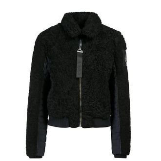 Moose Knuckles Faux Fur & Shearling Jackets, female, Black, Size: S Giubbino