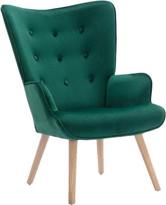 Vente-Unique Vente-unique - Poltrona in Velluto Verde - vately