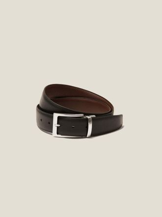 Luca Faloni Reversible Black/Brown Leather Reversible Belt