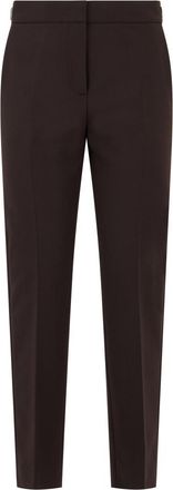Max Mara Maroon Slim Flat Front Pants