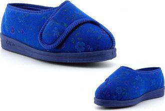 Generic Ladies Extra Wide Slippers Womens Washable Slippers Size 3 Ladies Touch Fastening Slipper Size 6 Womens Washable Slipper Extra Wide Fit 4E Fitting Rub