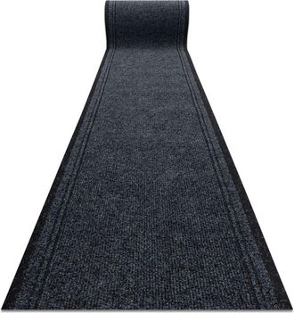 RugsX Felpudo Alfombra De Pasillo Con Refuerzo De Goma M&aacute;laga Antracita 2082 100 Cm Grey 100x530 Cm