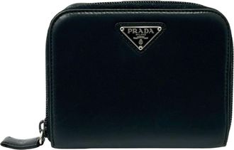 Prada Black Leather Wallet (Bi-Fold) (Pre-Owned)