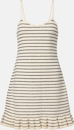 J.W.Anderson Striped cotton-blend minidress
