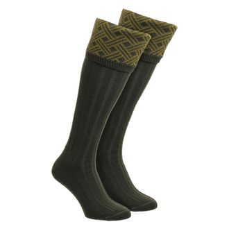 Hj Hall Heren Schoot Merino Wol Sokken Warme Land Jacquard Patroon