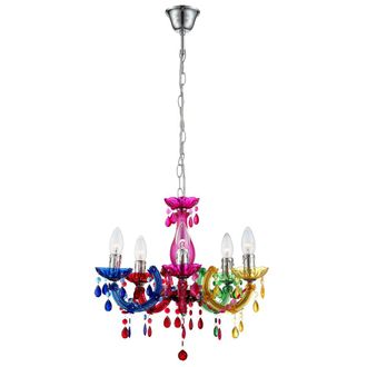 Globo Lighting L&aacute;mpara Colgante - Multicolor - Cuimbra Ii - Metal - &Oslash; 44cm - E14