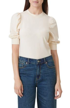 Habitual Gathered Sleeve Knit Top in Birch at Nordstrom, Size Large