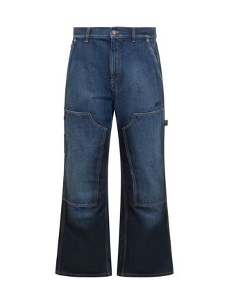 Off-white Blue Relaxed High Rise Jeans