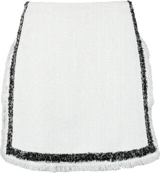 Msgm Mini Skirt Zip - White