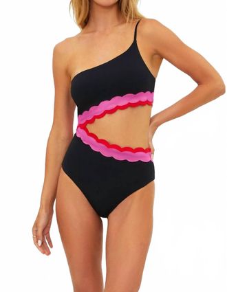 Beach Riot Liora One Piece In Electric Wave