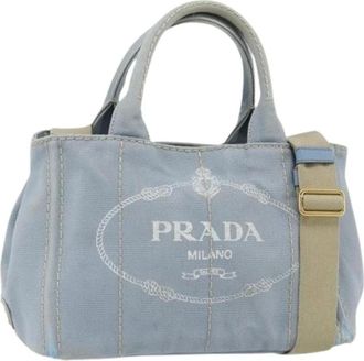 Prada Pre-owned Handbags, female, Blue, Size: ONE SIZE Pre-owned Vintage Hand Bag