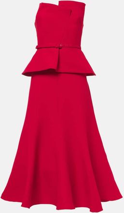 Roland Mouret Corset wool and silk midi dress