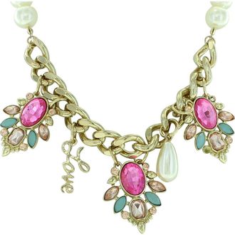 Olivia Welles Pretty in Pink Necklace in Gold /Pink at Nordstrom Rack