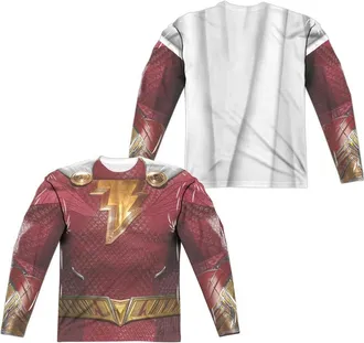 Gildan Shazam! Fury Of The Gods Long Sleeve Adult Poly Crew Tee / T-Shirt