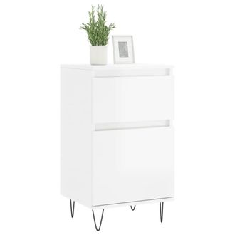 Berkfield Home Sideboards 2 pcs High Gloss White 40x35x70 cm Engineered Wood | Size: 40 x 35 x 70 cm