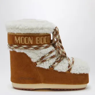 Moon Boot Stivale LAB69 Icon Low marrone in shearling