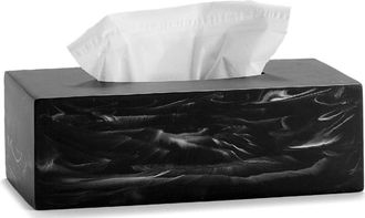 Andrea House Kosmetiktuchbox Nero mit Marmoroptik 24 x 13 cm