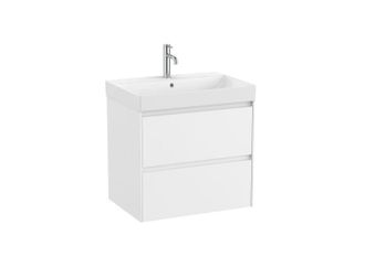 Roca Roca - Pack Unik Mueble Blanco De 2 Cajones + Lavabo Ona Medidas: 650x460x645 Mm