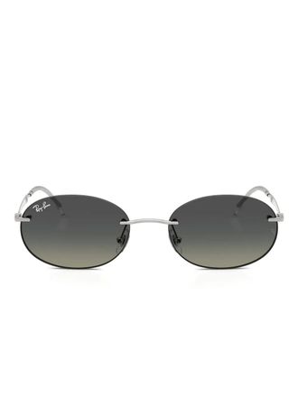 Ray-Ban oval-frame sunglasses - unisex - Metal - 54 - Silver