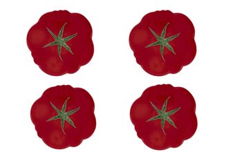Bordallo Pinheiro Small Pizza Plate - Set 4 - Tomato