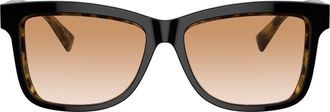 Brunello Cucinelli 0bc4009s Bold Rectangular Acetate Sunglasses with Tortoiseshell Arms