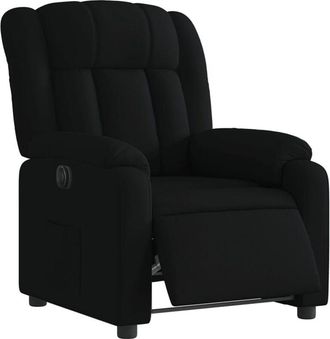 vidaXL Vidaxl - Sillón reclinable eléctrico de tela negro