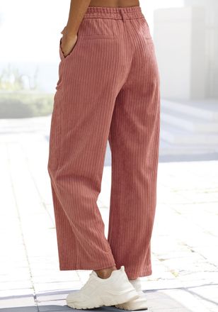 Buffalo Culotte BUFFALO, Damen, Gr. 34, N-Gr, rose, Cord, Obermaterial: 100% Polyester, unifarben, figurumspielend 7/8-L&auml;nge, Hosen Culotte, in Cord-Qualit&auml;t,