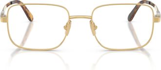 Miu Miu 0mu 51zv Rectangular Metal Frame Eyeglasses