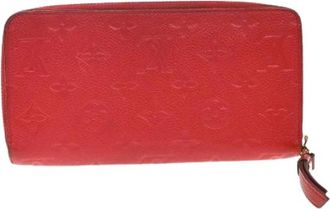 Louis Vuitton Pre-owned Portefeuille zippy Monogramme Empreinte - Dames - Vintage Accessoires - Rood - ONE Size - Leer - Vintage