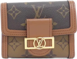 Louis Vuitton Marron Coated Canvas Coin Purse/Coin Case (Pre-Owned)