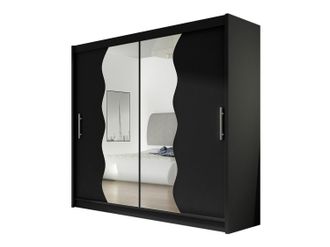Mirjan24 Mobilier1 - Armario Closico 125, Negro, 215x180x57cm, Puertas De Armario: Correderas, N&uacute;mero De Estantes: 0