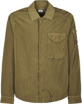 C.P. Company Overshirt in Chrome-R - Heren - Zomerjassen - Groen - L - Nylon - Jassen