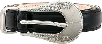 Iro Opaly Belt With Silver Buckle In Black