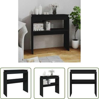 vidaXL vidaXL Tavolino da salotto - Tavolino Consolle Nero 80x30x80 cm in Legno Multistrato