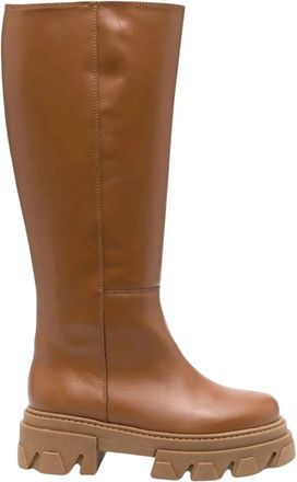 Alohas Katiuska Laarzen - Dames - Hoge Laarzen - Bruin - 37 EU - Leer - Schoenen