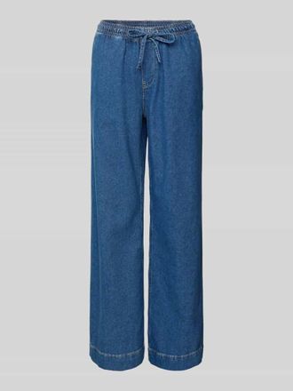 OPUS Wide Leg Jeans mit Tunnelzug Modell Miva in Jeansblau, Gr&ouml;&szlig;e 42/32