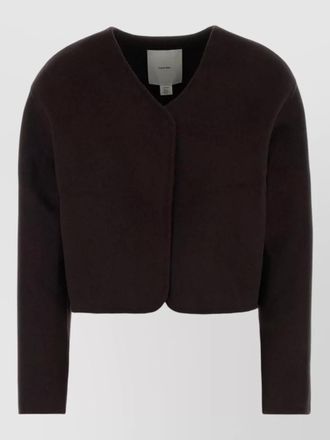 Calvin Klein wool blend cropped blazer long sleeves