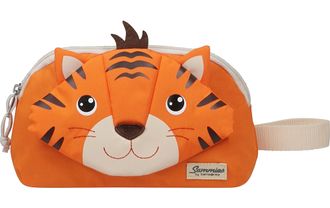 Samsonite Kulturbeutel SAMSONITE HAPPY SAMMIES TIGER TOBY, Damen, Gr. B/H/T: 14cm x 9cm x 22cm, orange (orange, wei&szlig;), Polyester, Taschen Kulturbeutel