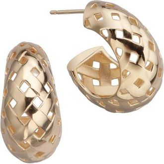 Jennifer Zeuner Solora Hoop Earrings in Yellow Gold at Nordstrom