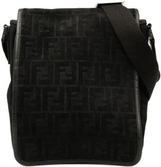 Fendi Pre-owned Cross Body Bags, female, Black, Size: ONE SIZE Pre-owned Leather Cross Body Bag