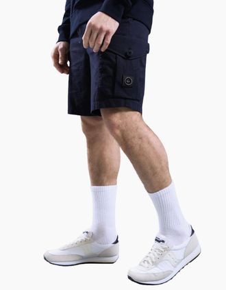 Marshall Artist Mens Marshall Artist Ainsdale Navy Cargo Shorts - Black - Size: 32/33/32